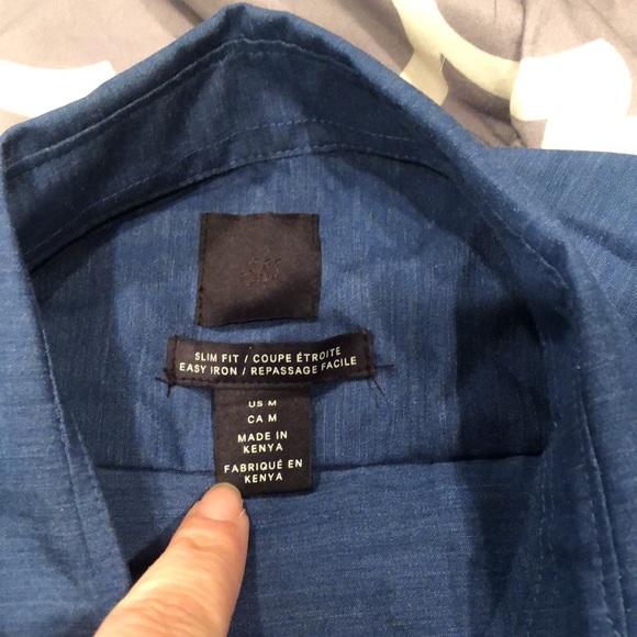 Mens blue dress shirt - Picture 2 of 2